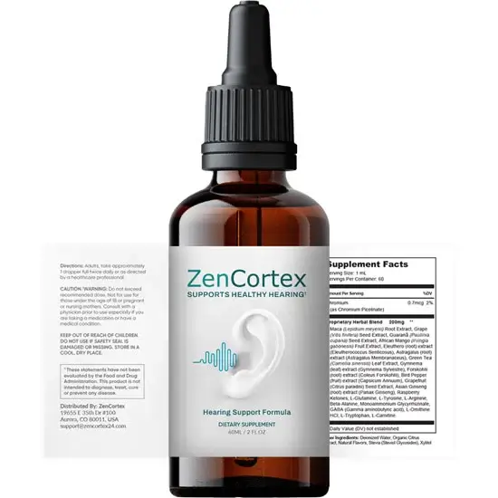 tinnitus ZenCortex Bottle Label 